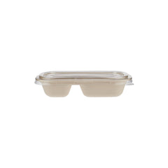 Bio - Degradable 2 Compartment Rectangle Container - hotpackwebstore.com - Bio - Degradable Containers