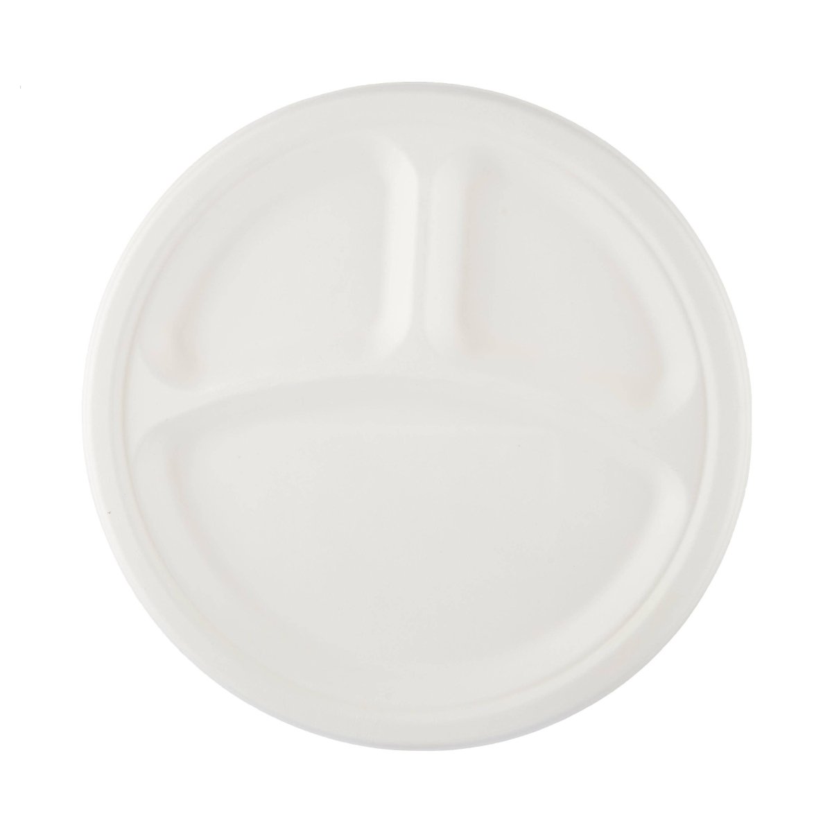 Bio - Degradable 3 - Compartment Plate 10 Inch 500 Pieces - hotpackwebstore.com - Bio - Degradable Plates