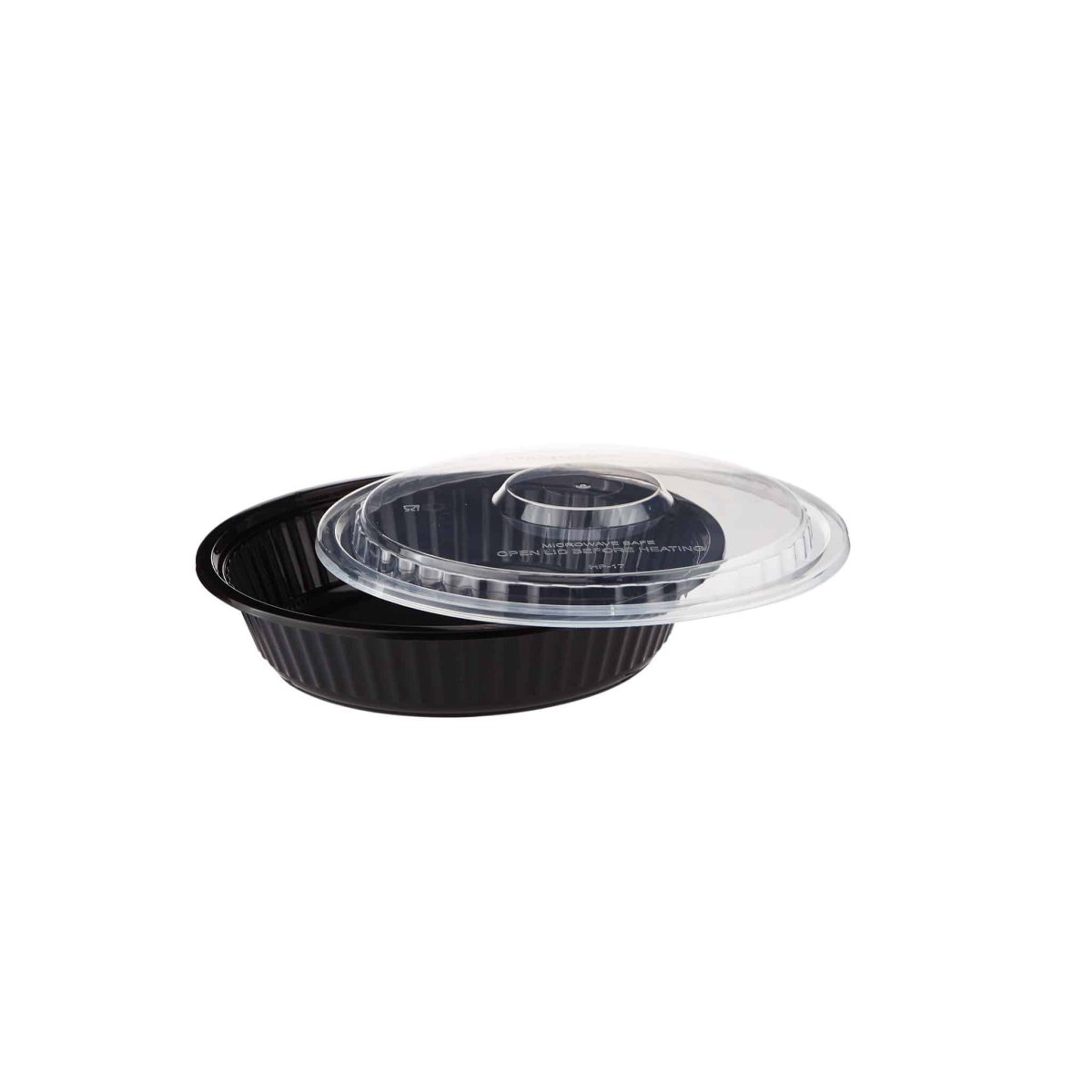 Black Base Heavy Duty Round Container 24 Oz 300 Pieces - hotpackwebstore.com - Black Base Containers