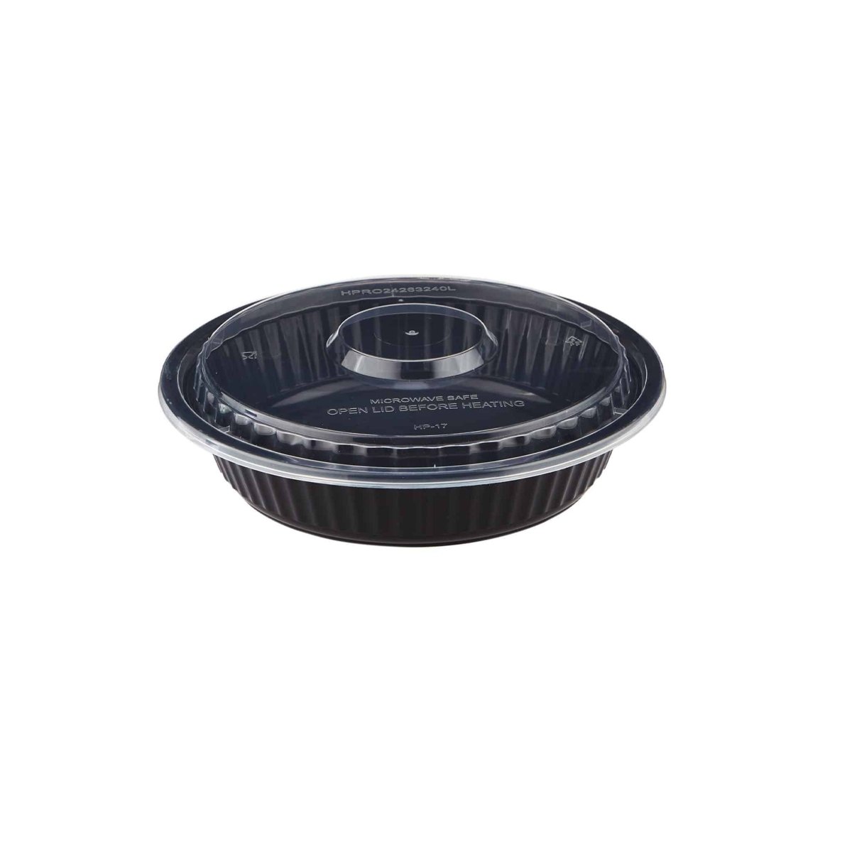 Black Base Heavy Duty Round Container 24 Oz 300 Pieces - hotpackwebstore.com - Black Base Containers