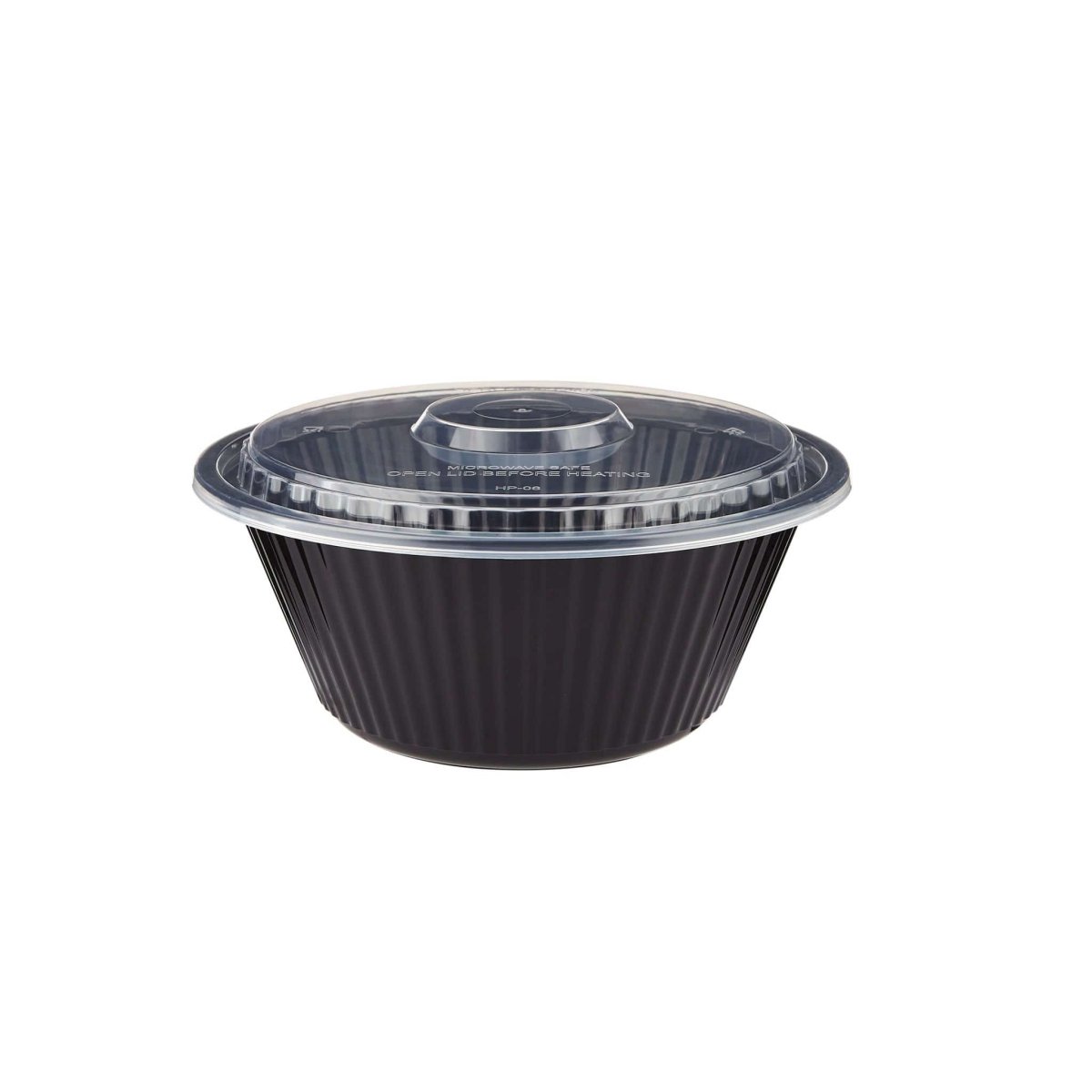 Black Base Heavy Duty Round Container 40 Oz 300 Pieces - hotpackwebstore.com - Black Base Containers