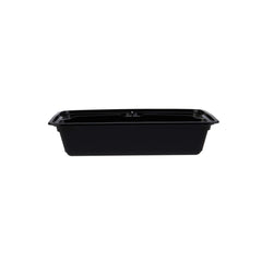 Black Base Rectangular 3 - Compartment Container 300 Pieces - hotpackwebstore.com - Black Base Containers