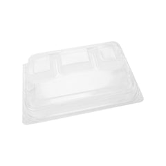 Black Base Rectangular 4 - Compartment Container 200 Pieces - hotpackwebstore.com - Black Base Containers