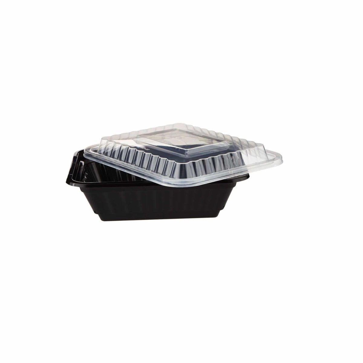 Black Base Rectangular Container 12 Oz 300 Pieces - hotpackwebstore.com - Black Base Containers