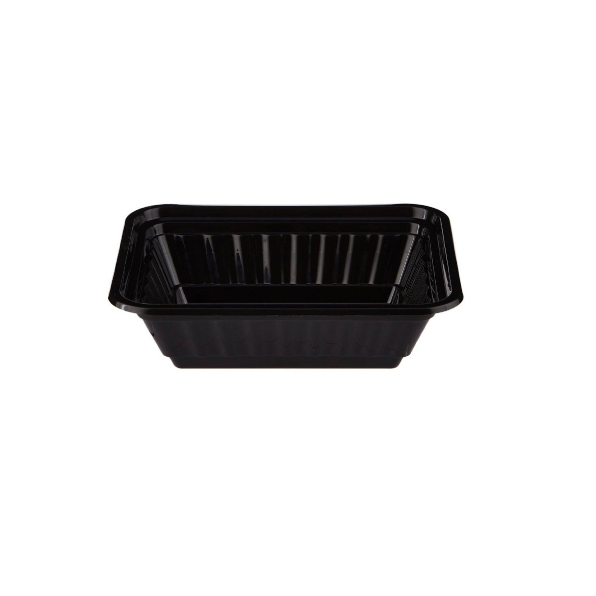 Black Base Rectangular Container 12 Oz 300 Pieces - hotpackwebstore.com - Black Base Containers