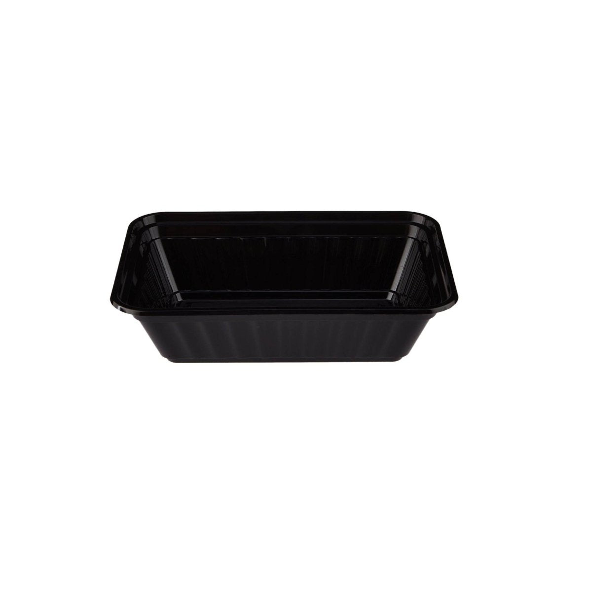 Black Base Rectangular Container 24 Oz 300 Pieces - hotpackwebstore.com - Black Base Containers