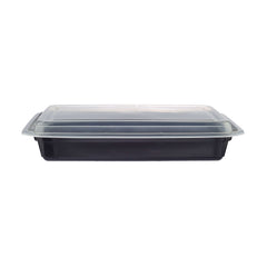 Black Base Rectangular Container - hotpackwebstore.com - Black Base Containers