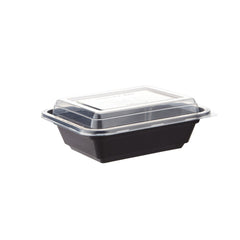 Black Base Rectangular Container - hotpackwebstore.com - Black Base Containers