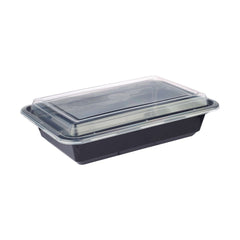 Black Base Rectangular Container - hotpackwebstore.com - Black Base Containers