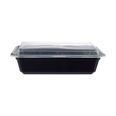 Black Base Rectangular Container - hotpackwebstore.com - Black Base Containers