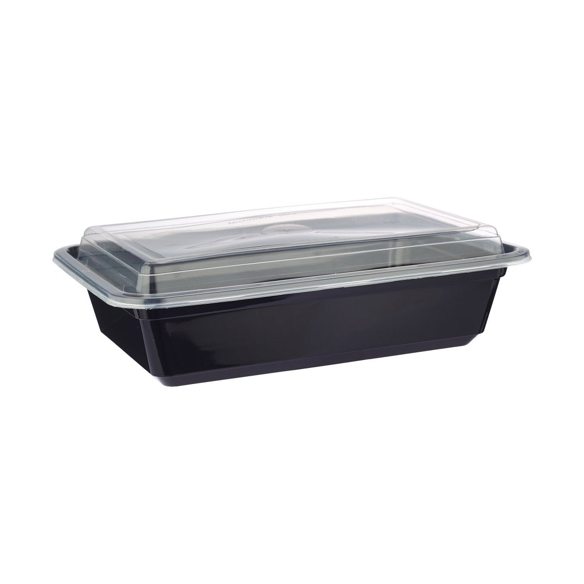 Black Base Rectangular Container With lid 5 Pieces - hotpackwebstore.com - Black Base Containers