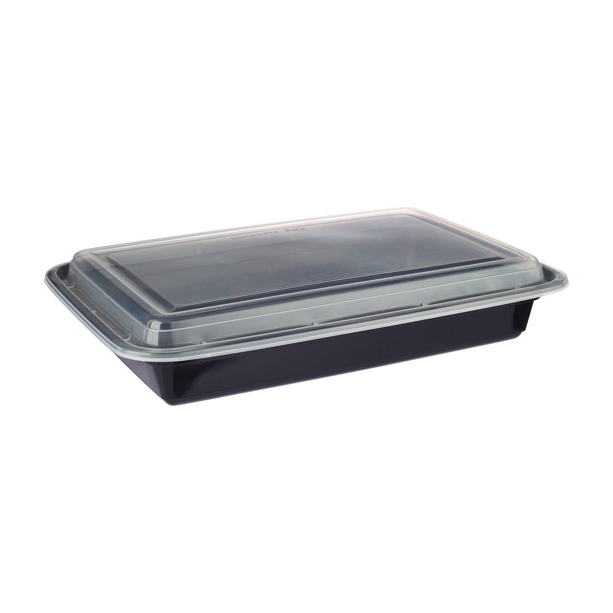 Black Base Rectangular Container With lid 5 Pieces - hotpackwebstore.com - Black Base Containers