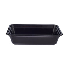 Black Base Rectangular Container With lid 5 Pieces - hotpackwebstore.com - Black Base Containers