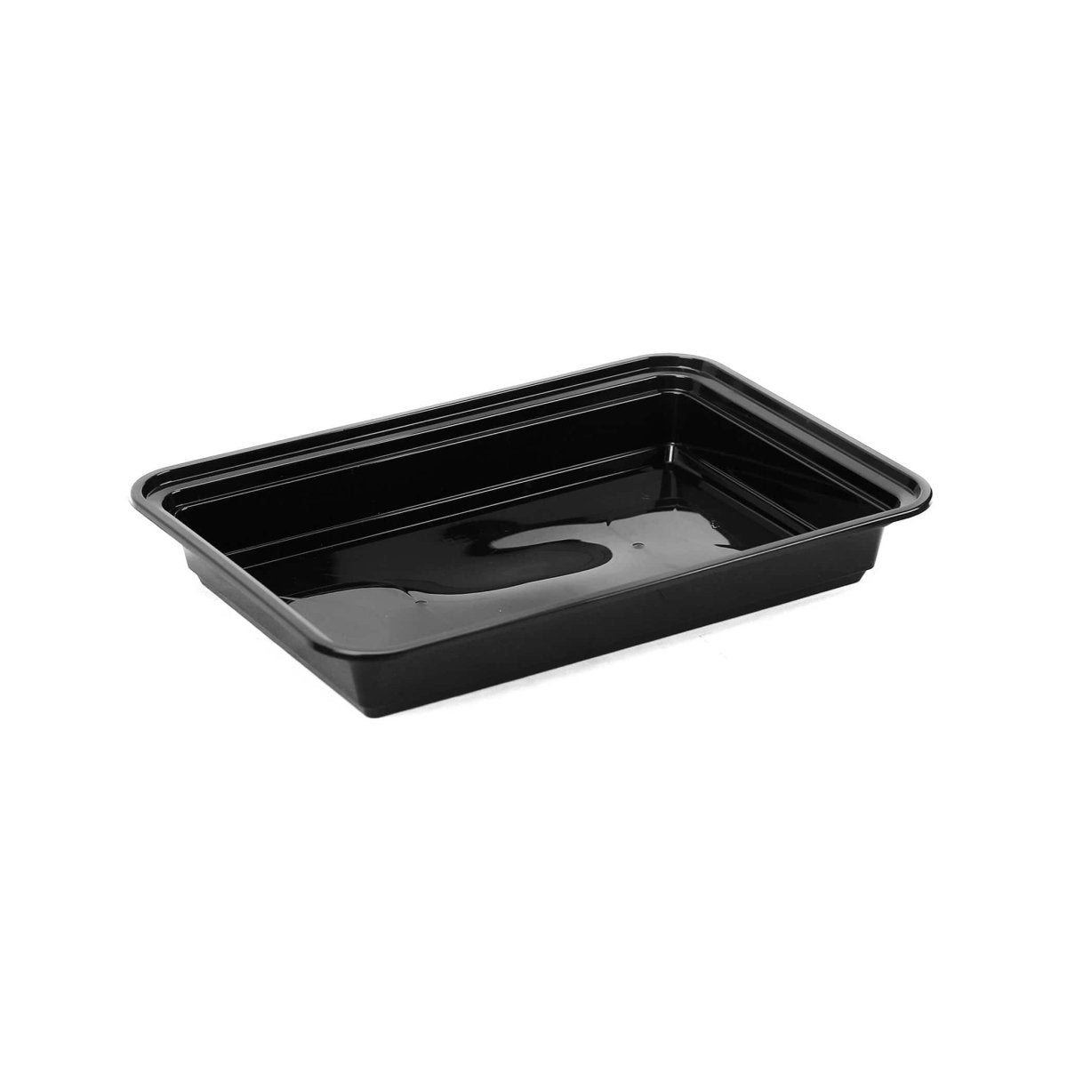 Black Base Rectangular Container With lid 5 Pieces - hotpackwebstore.com - Black Base Containers