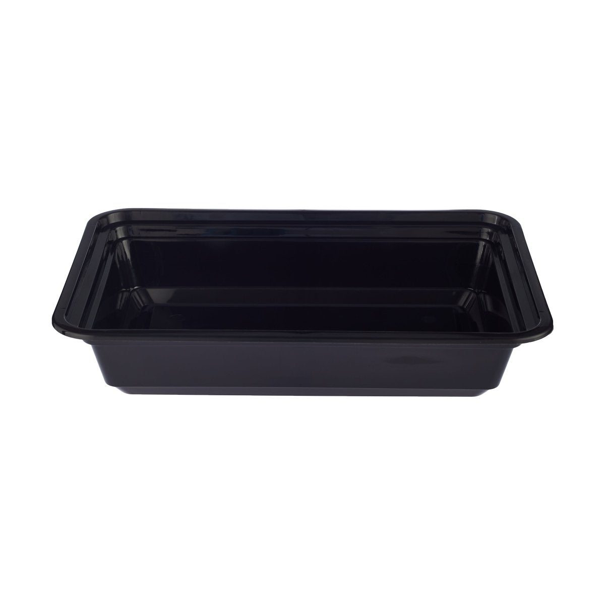 Black Base Rectangular Container With lid 5 Pieces - hotpackwebstore.com - Black Base Containers