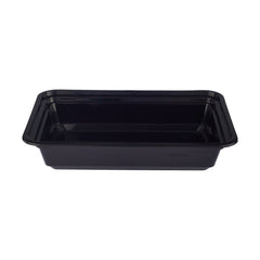 Black Base Rectangular Container With lid 5 Pieces - hotpackwebstore.com - Black Base Containers