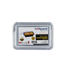 Black Base Rectangular Container With lid 5 Pieces - hotpackwebstore.com - Black Base Containers