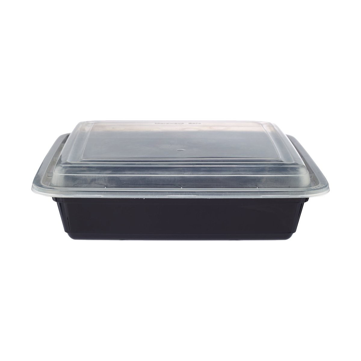 Black Base Rectangular Container With lid 5 Pieces - hotpackwebstore.com - Black Base Containers