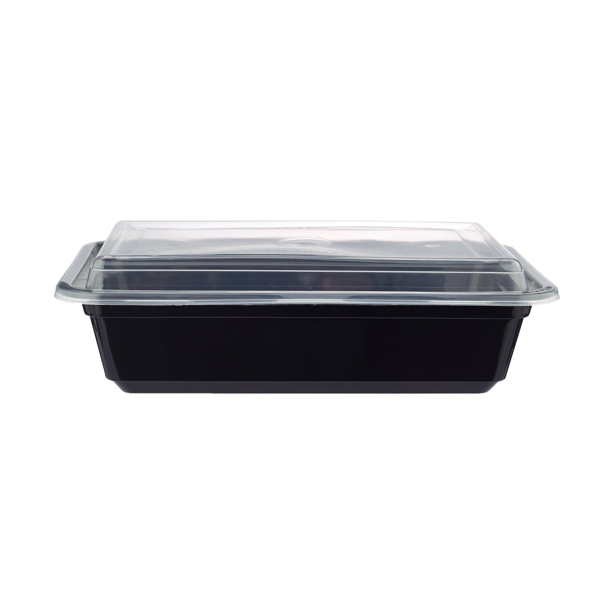 Black Base Rectangular Container With lid 5 Pieces - hotpackwebstore.com - Black Base Containers