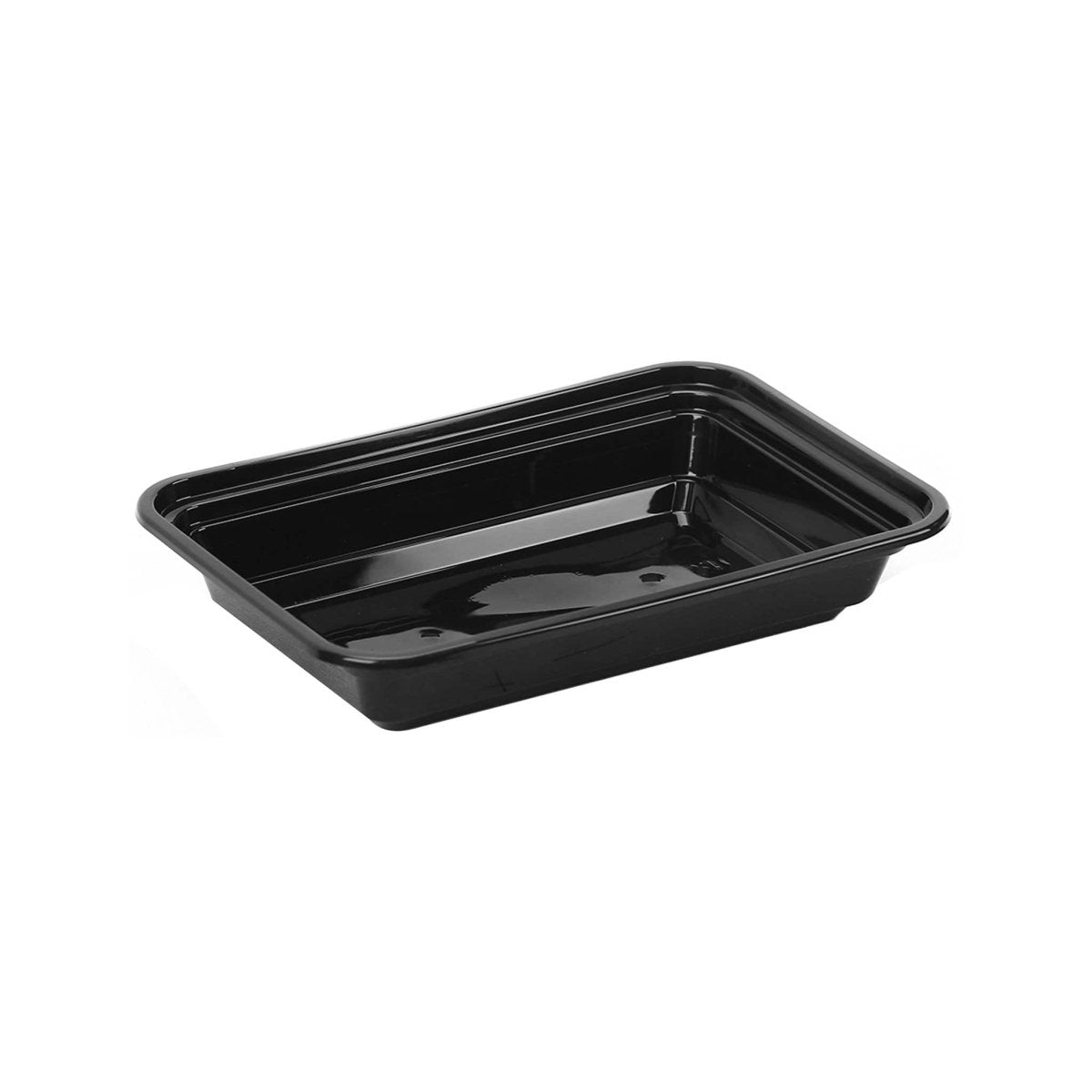 Black Base Rectangular Container With lid 5 Pieces - hotpackwebstore.com - Black Base Containers