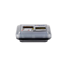 Black Base Rectangular Container With lid 5 Pieces - hotpackwebstore.com - Black Base Containers