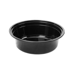 Black Base Round Container With lid 5 Pieces - hotpackwebstore.com - Black Base Containers