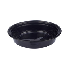 Black Base Round Container With lid 5 Pieces - hotpackwebstore.com - Black Base Containers