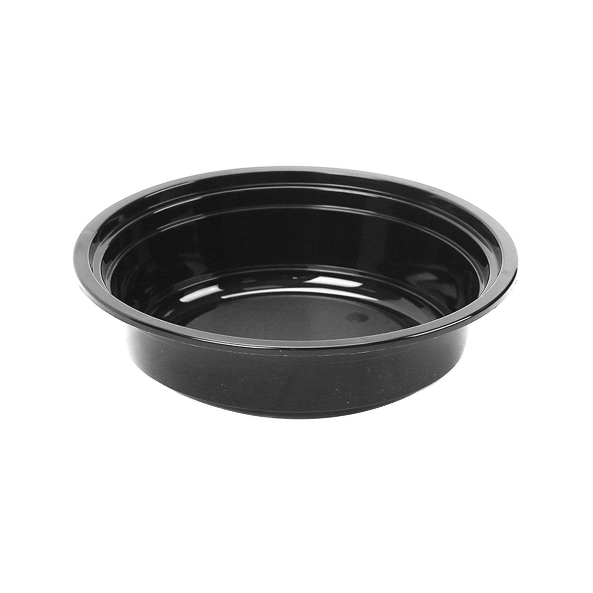 Black Base Round Container With lid 5 Pieces - hotpackwebstore.com - Black Base Containers