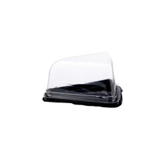 Black base Triangle Cake slice container - hotpackwebstore.com - Cake Containers