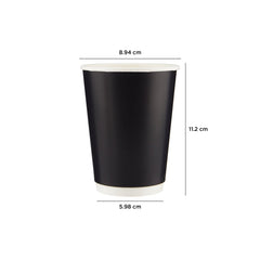 Black Double Wall Paper Cups - hotpackwebstore.com - Double Wall Paper Cups