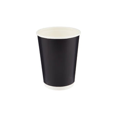 Black Double Wall Paper Cups - hotpackwebstore.com - Double Wall Paper Cups