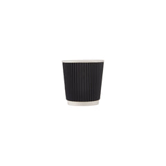 Black Ripple Paper Cups - hotpackwebstore.com - Ripple Paper Cups