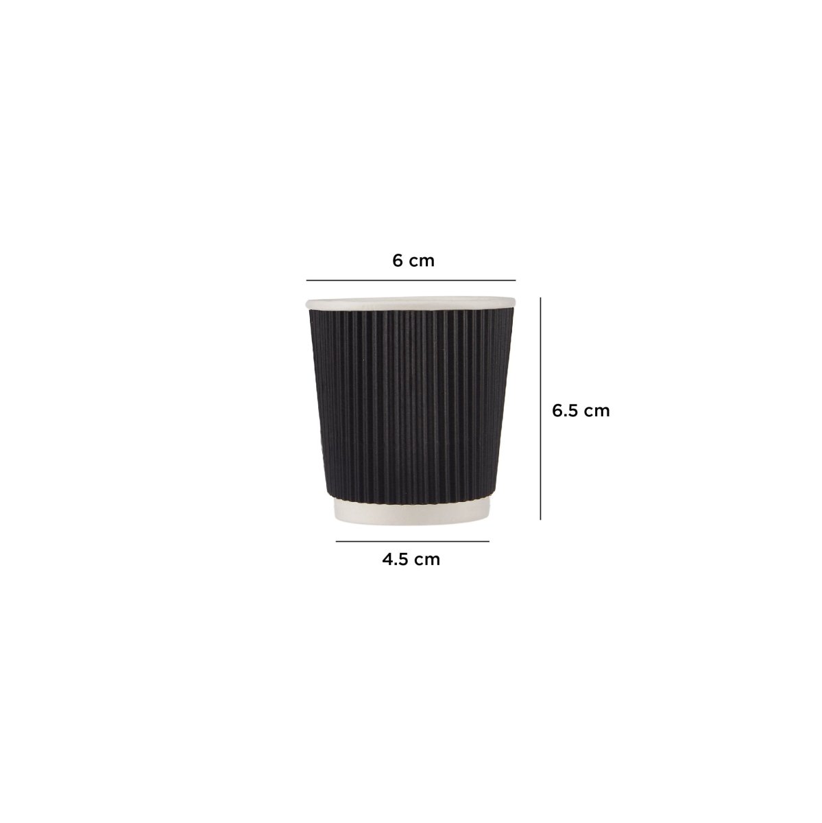 Black Ripple Paper Cups - hotpackwebstore.com - Ripple Paper Cups