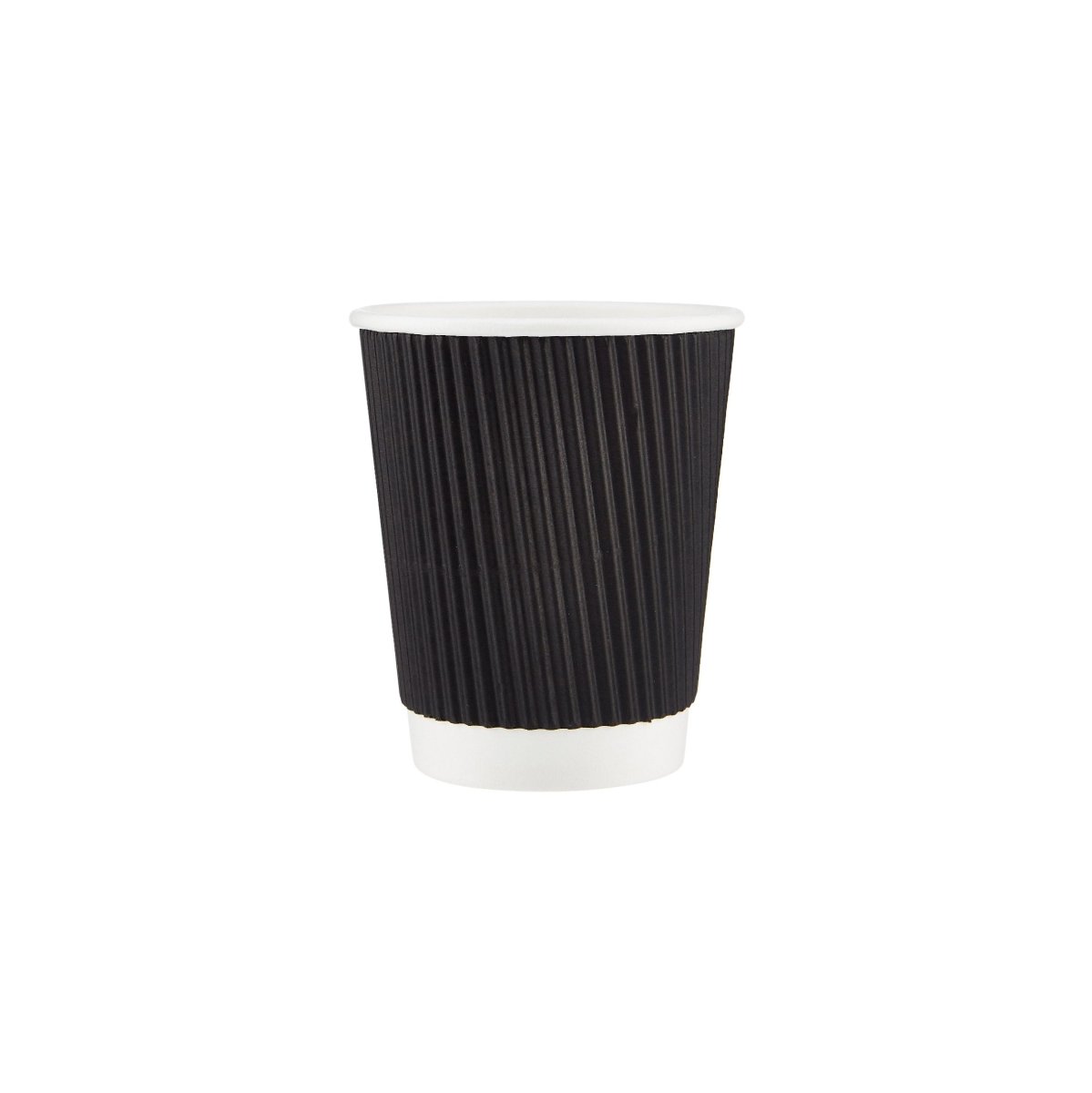 Black Ripple Paper Cups - hotpackwebstore.com - Ripple Paper Cups