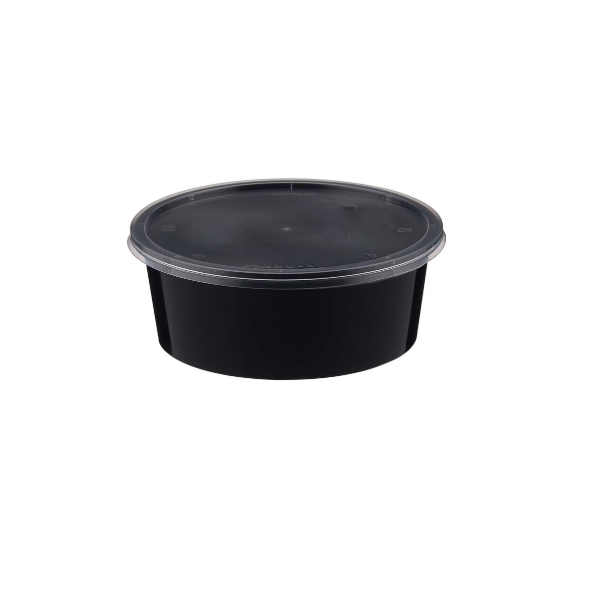 Black Round Microwavable Container - hotpackwebstore.com - Microwavable Containers