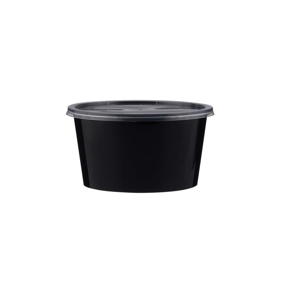 Black Round Microwavable Container - hotpackwebstore.com - Microwavable Containers