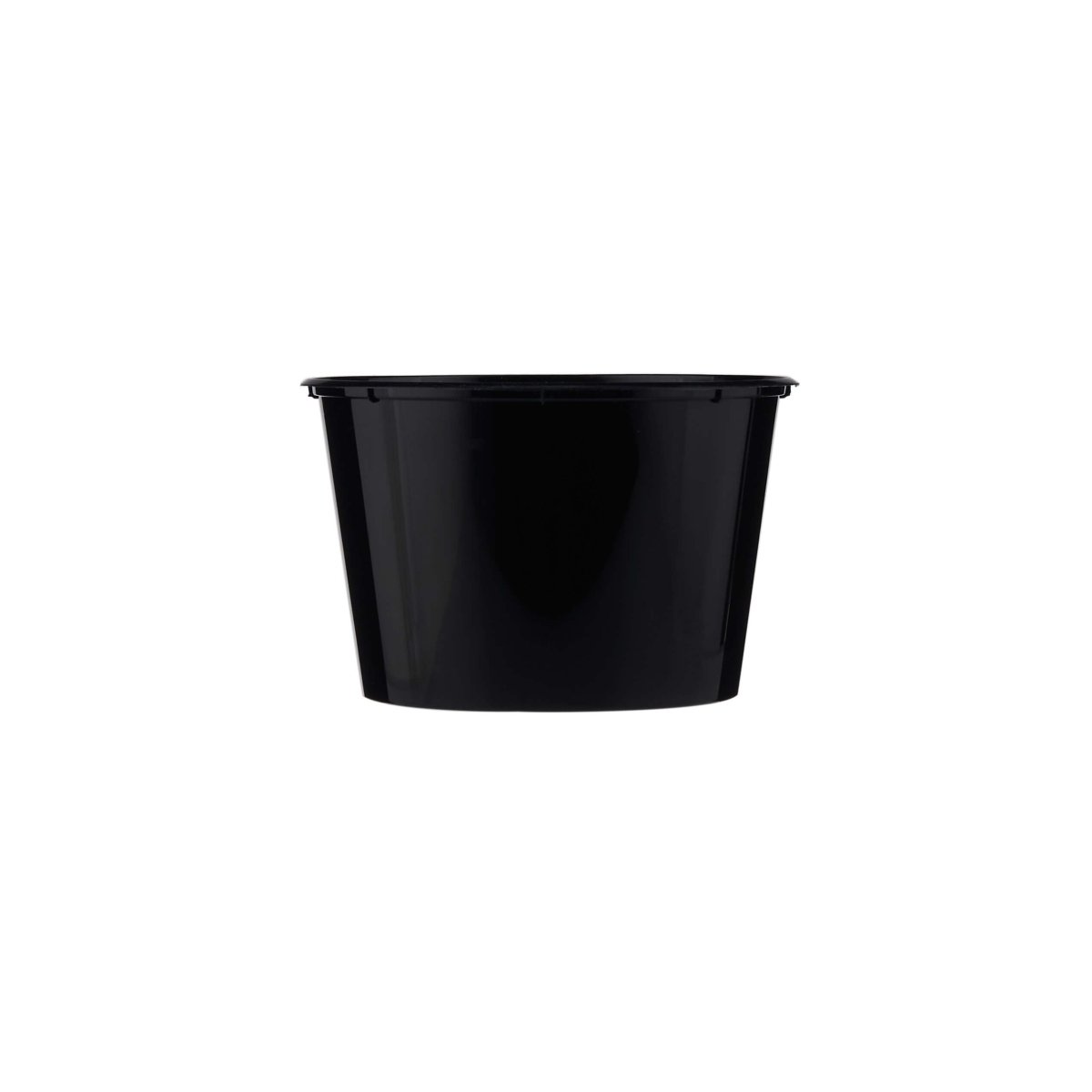 Black Round Microwavable Container - hotpackwebstore.com - Microwavable Containers