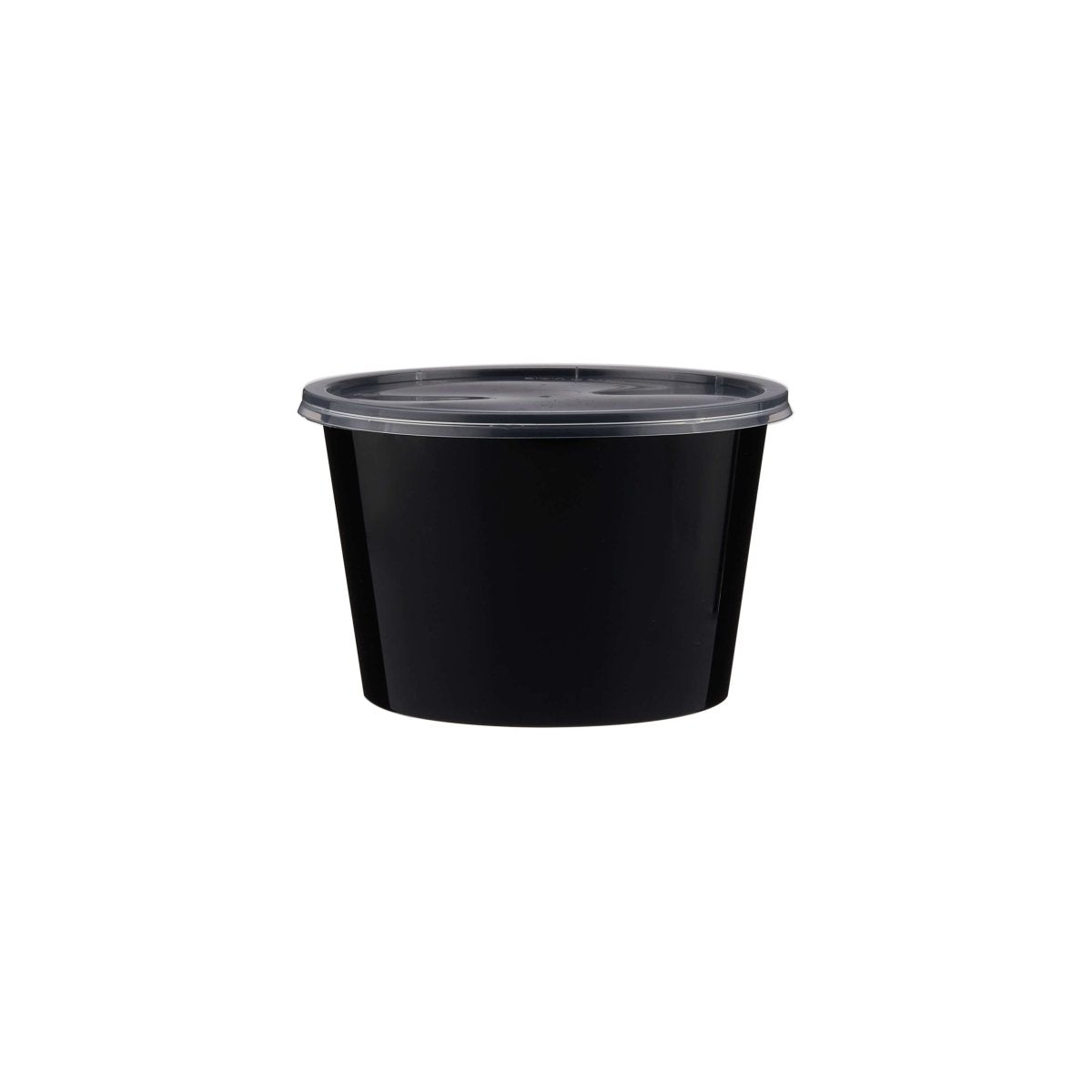 Black Round Microwavable Container - hotpackwebstore.com - Microwavable Containers