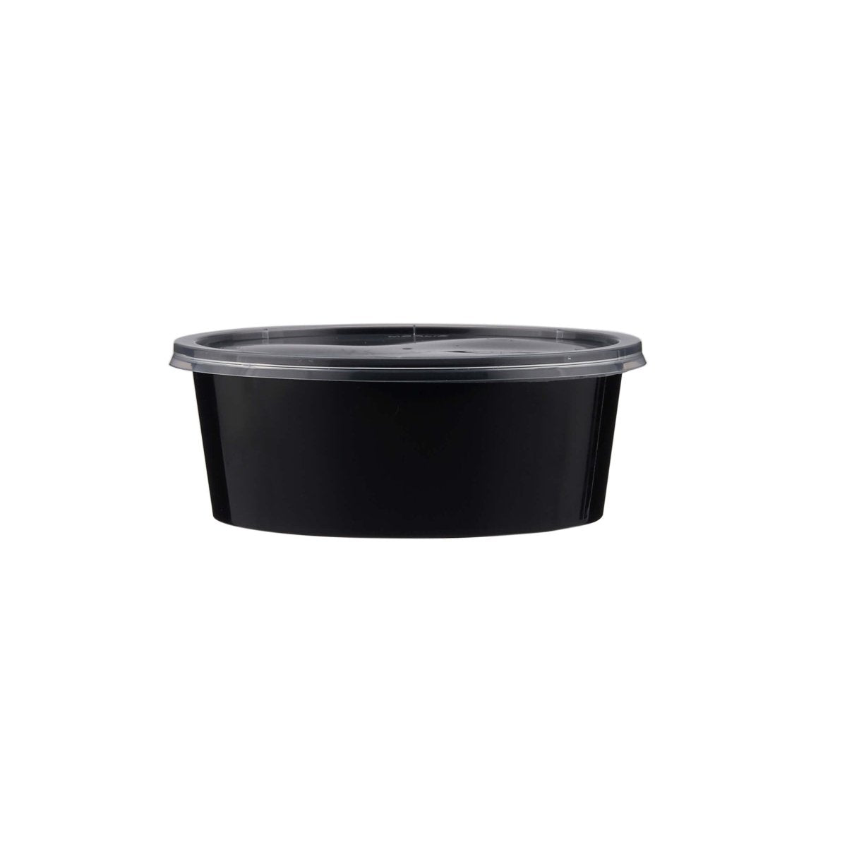 Black Round Microwavable Container - hotpackwebstore.com - Microwavable Containers