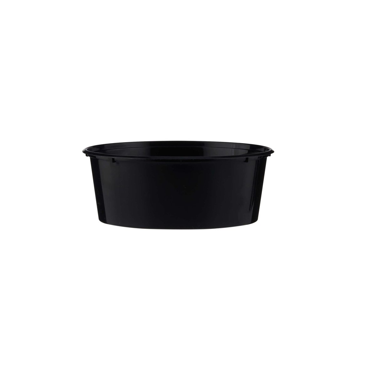 Black Round Microwavable Container - hotpackwebstore.com - Microwavable Containers