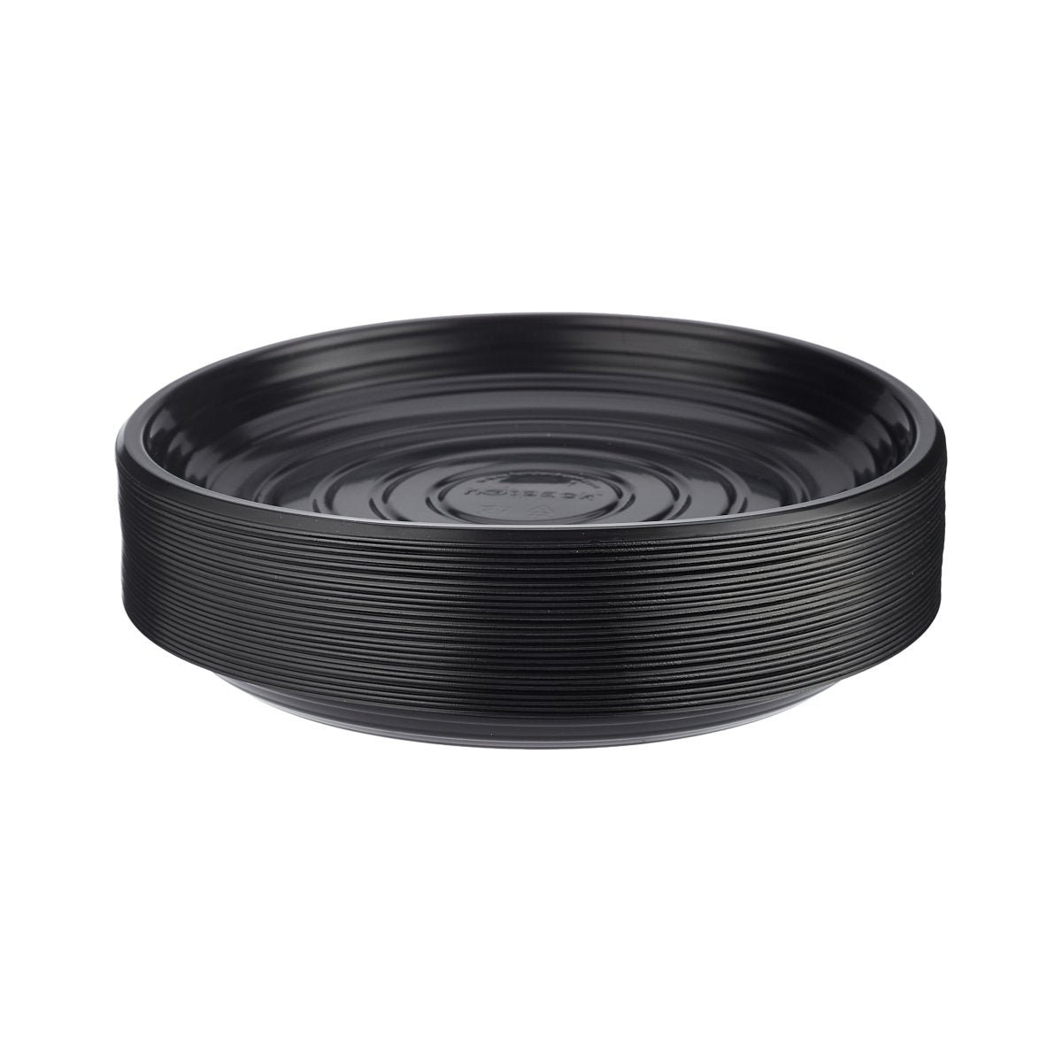 Black Round Microwave Safe Plate - hotpackwebstore.com - Plastic Plates