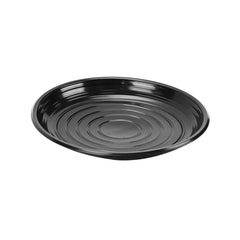 Black Round Microwave Safe Plate - hotpackwebstore.com - Plastic Plates