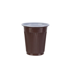 Brown Plastic Dispenser Cup - hotpackwebstore.com - Plastic Cup