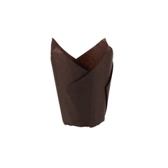 Brown Tulip Muffin Paper Cups - hotpackwebstore.com - Cake Decorating Supplies