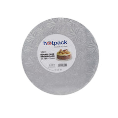 Cake Drum Board Round Silver - hotpackwebstore.com - Baking & Decoration