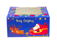 Christmas Cake Box with Window 5 Pieces - hotpackwebstore.com - Cake Boxes