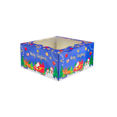 Christmas Cake Box with Window 5 Pieces - hotpackwebstore.com - Cake Boxes