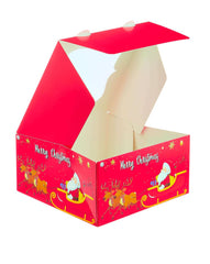 Christmas Cake Box with Window 5 Pieces - hotpackwebstore.com - Cake Boxes