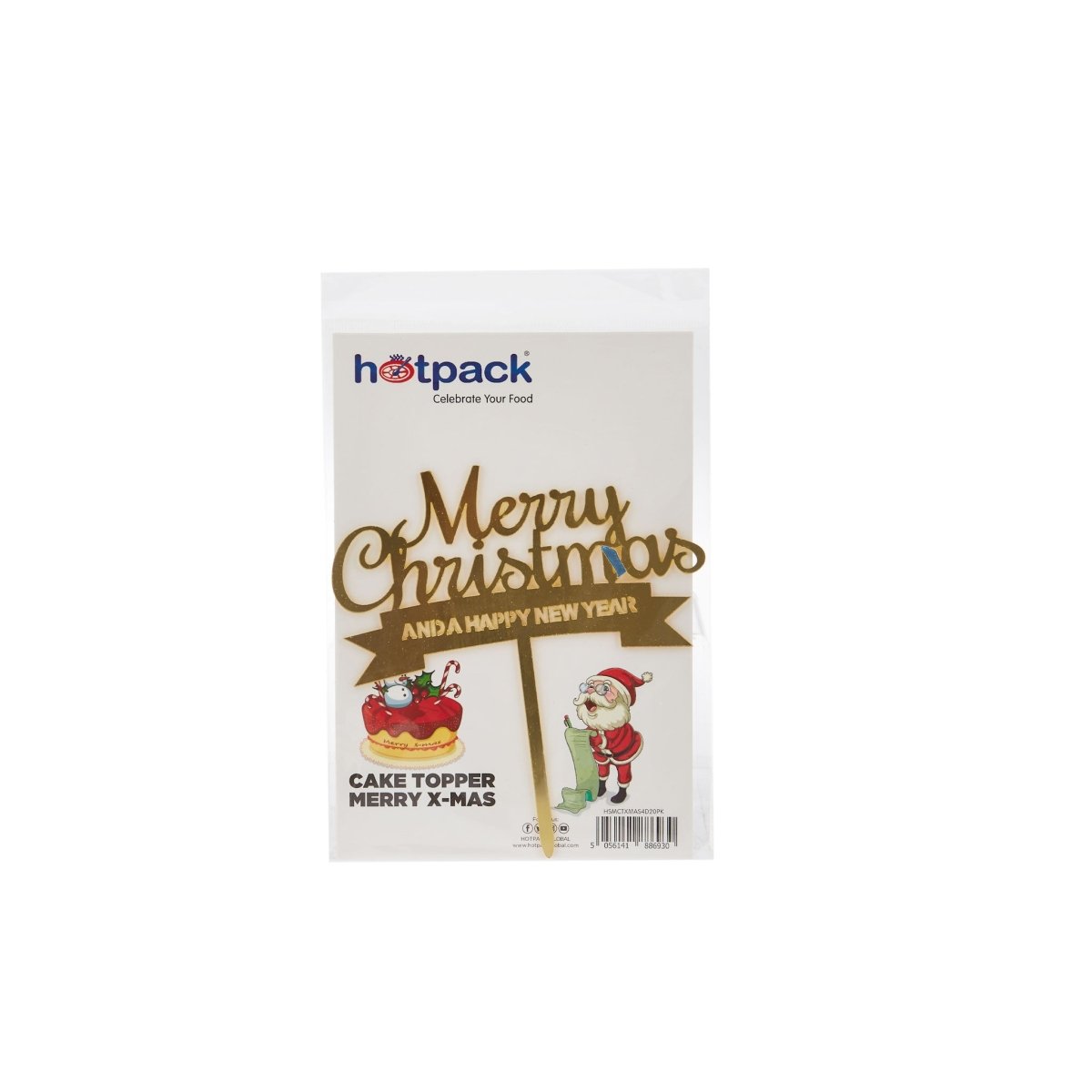 Christmas Cake Topper 1 Piece - hotpackwebstore.com - Baking & Decoration