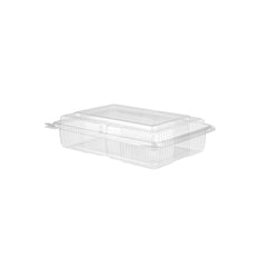 Clear compartment Clamshell PET container - hotpackwebstore.com - PET Container